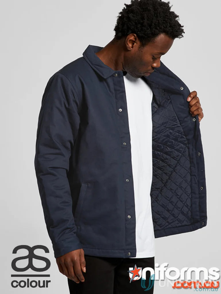 Navy blue coach jacket from AS Work Jacket, perfect for workwear and uniforms