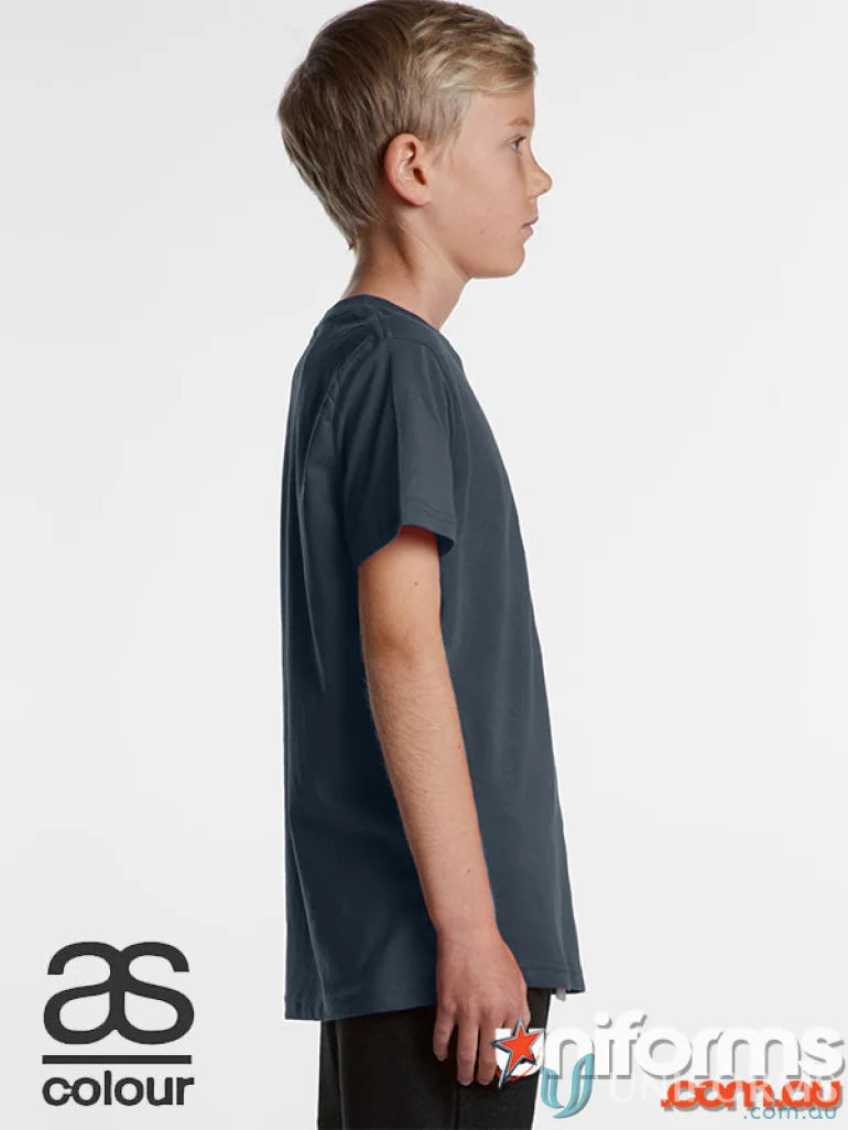 Boys dark blue youth staple tee, navy short sleeve crew neck