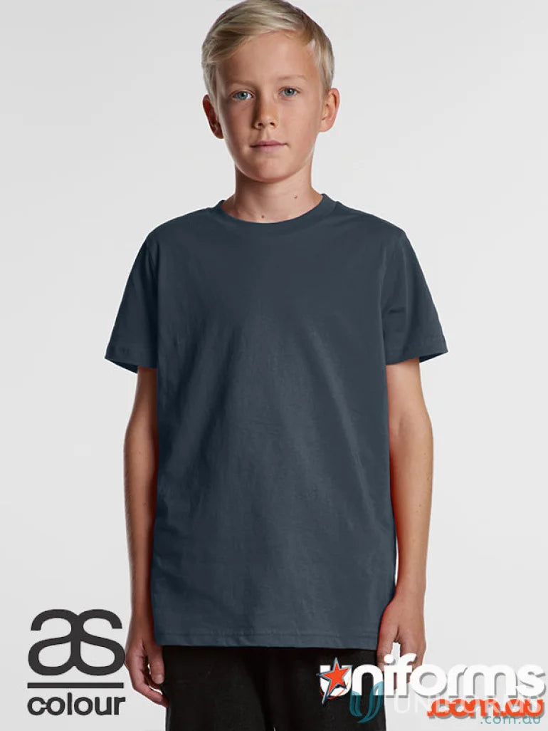 Boy’s dark blue AS Youth Staple Tee ideal for school uniforms or casual workwear