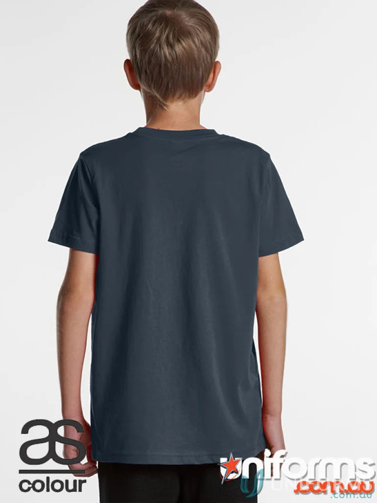 Dark blue kids T-shirt from AS Youth Staple Tee, perfect for uniforms or casual workwear
