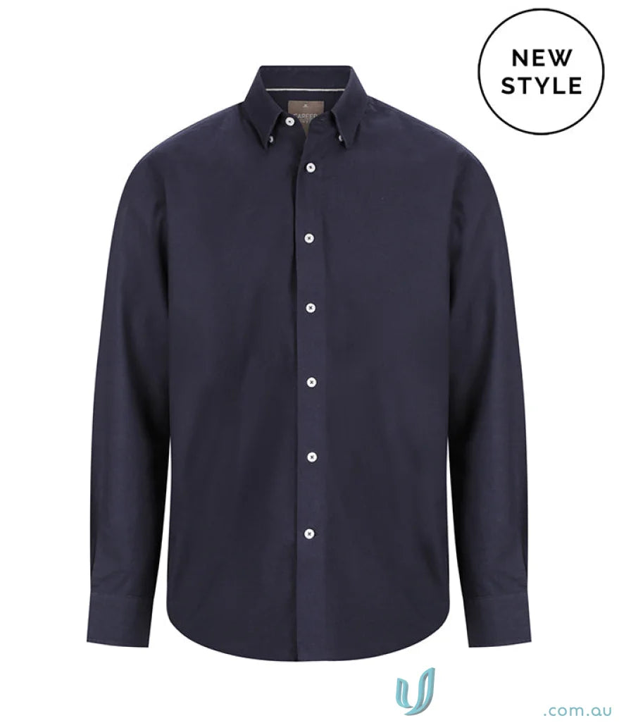 Navy Ashton Cotton Oxford Shirt, contemporary fit oxford for uniforms and casual wear