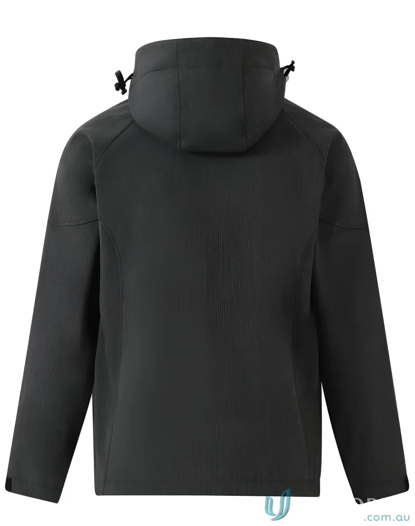 JK33 Aspen softshell hooded jacket with four-way stretch in dark hooded style