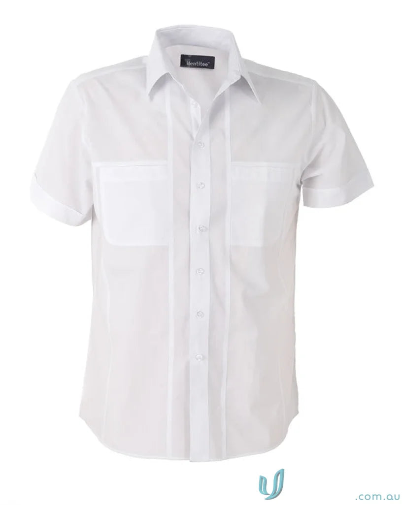 White men’s casual short sleeve Aston SS Shirt, stylish men’s short-sleeved shirt