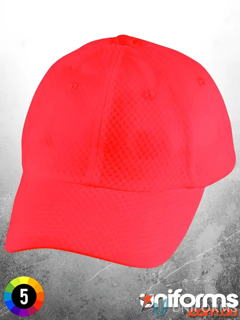 Bright red Winning Spirit Athletic Mesh Cap perfect for sports and casual wear