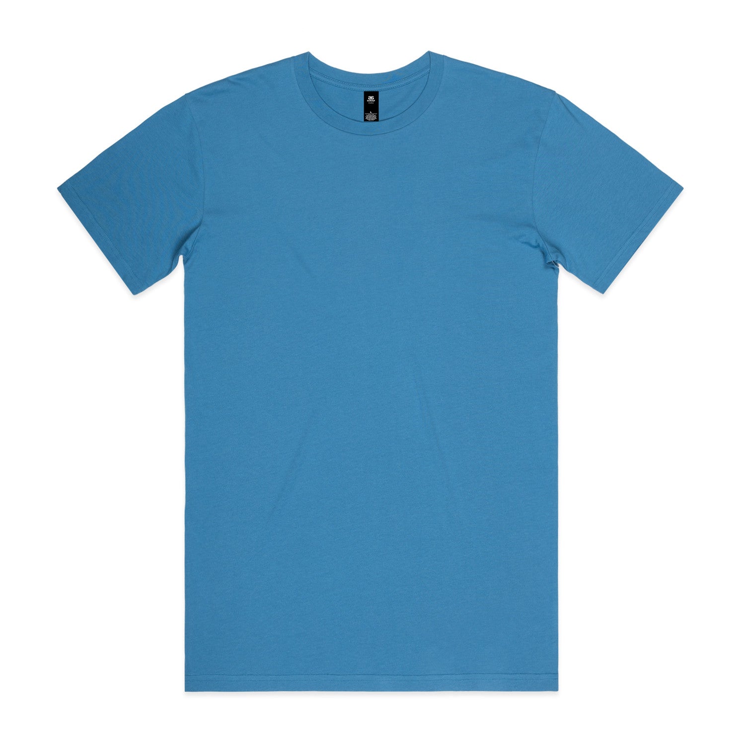 Planett staple tee Atlan DTF mens solid blue cotton crew neck