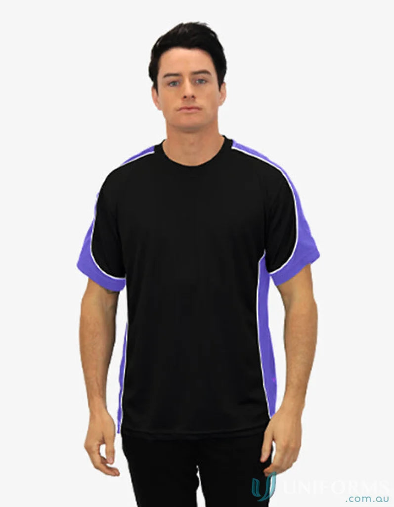 Black and purple Auburn Adults Tee with cooldry moisture management tech for athletes