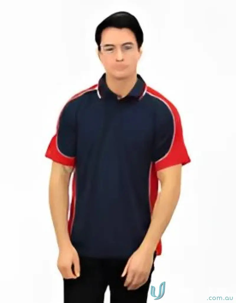 Auburn Polo Navy Colorways with sewn-on pocket, moisture management, and digital transfer tech