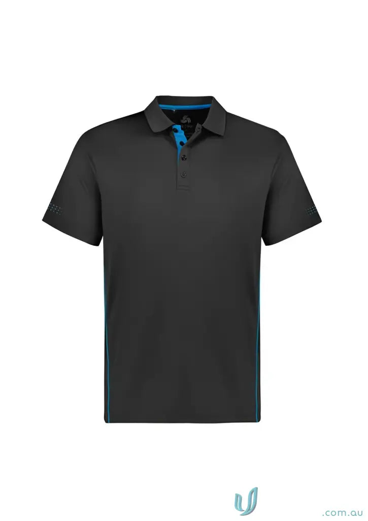 Black Balance Polo with blue trim for p200ms biz men’s all-day comfort