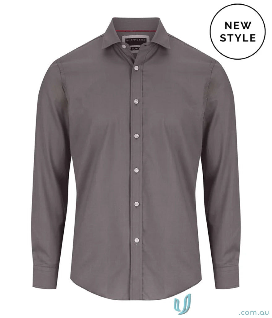 Gray long-sleeved Balmoral Royal Oxford Shirt, perfect royal oxford shirt style