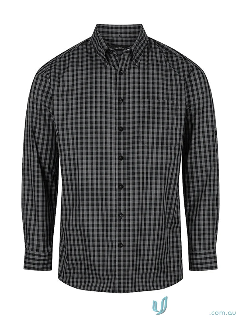 Black and gray checkered Barrett Long Sleeve Shirt, perfect long sleeve shirt style