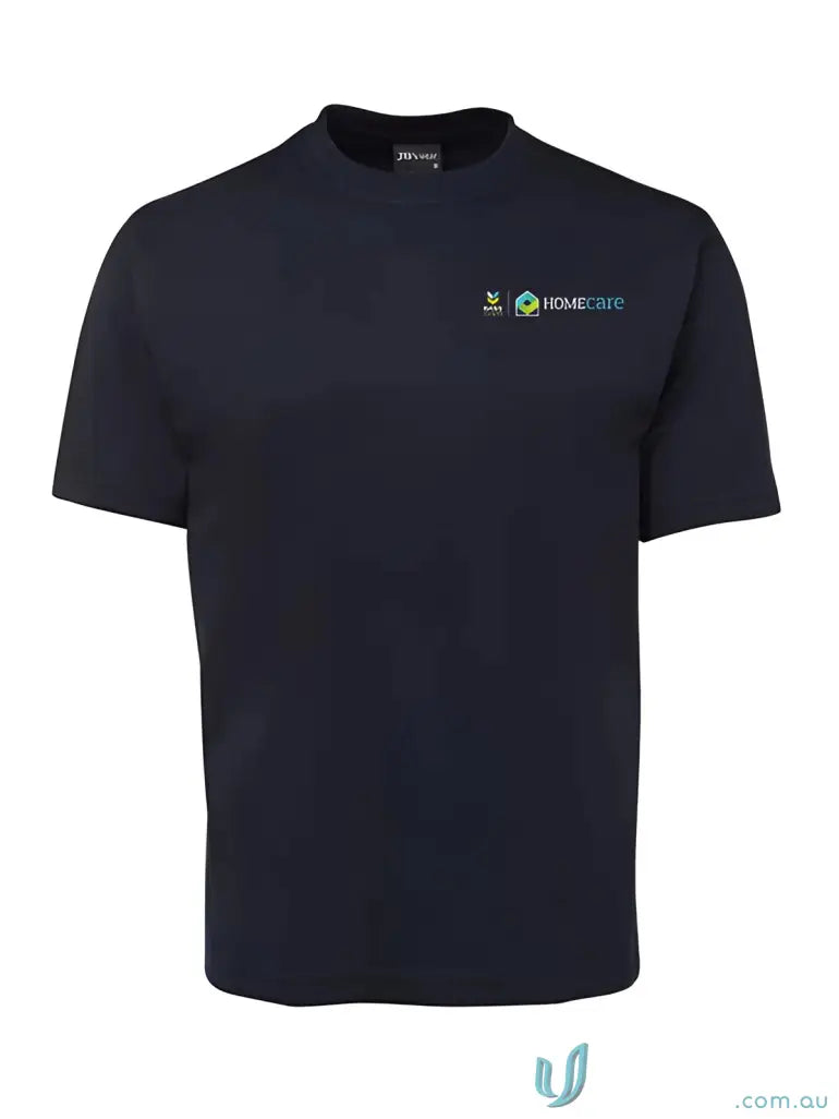 Navy blue Basscare Adult SS Tee with flattering fit, perfect for extra large size