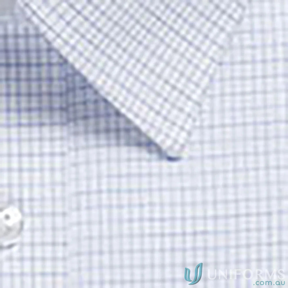 Bell-textured-mini-check long sleeve shirt, easy iron top with textured mini check pattern