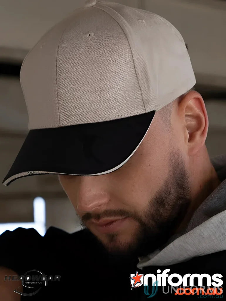 Two-tone embossed golf cap from BHC Embossed Golf Peak, perfect for uniforms and workwear