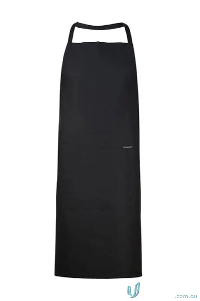 Black apron with pocket from workcraft bib collection, perfect for a professional touch