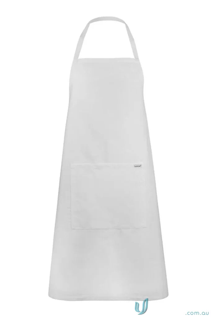 White kitchen apron with pocket ca003 from Workcraft Bib for a professional touch