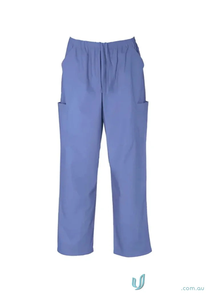 Blue scrub pants from Biz Classic Unisex Cargo Scrub Pant in H10610 Biz Collection