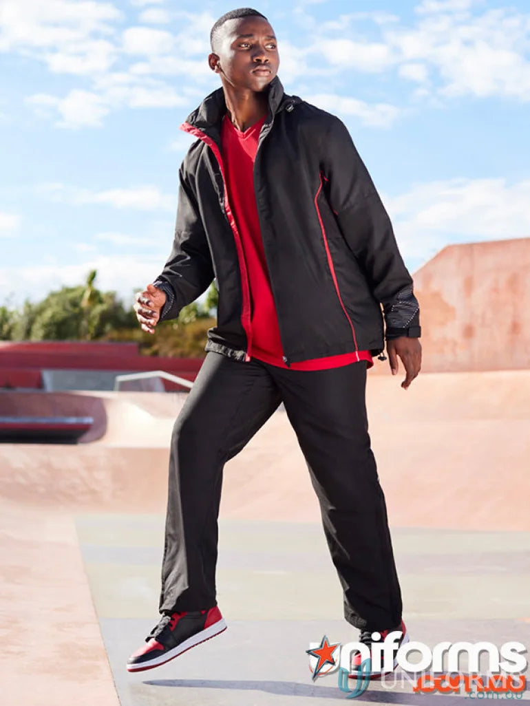 Black and red Biz Collection Unisex Razor Pant TP409M athletic jacket and pants