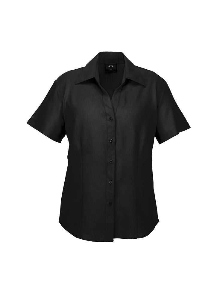Biz Ladies Plain Oasis SS Shirt - Black / 06 - shirts
