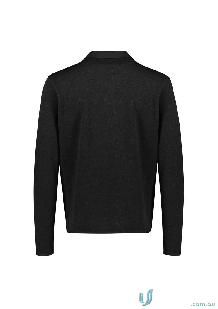 Black men’s nova zip long-sleeved jumper, perfect winter workwear piece