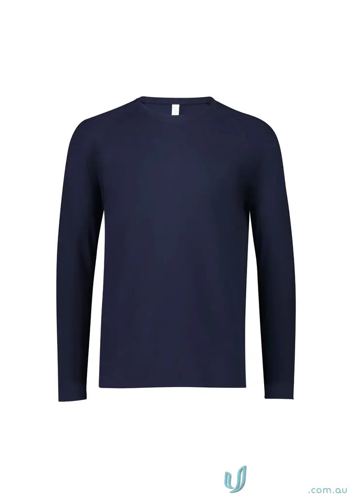 Dark blue Biz Mens Performance LS Tee, ultimate long sleeve workwear uniform