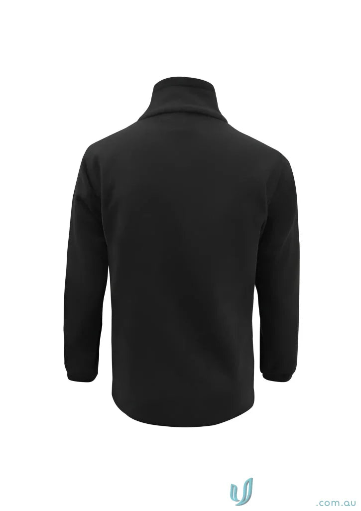 Black Biz Polar Fleece Jacket with long sleeves, cozy micro fleece coverage, fleece jacket pf630