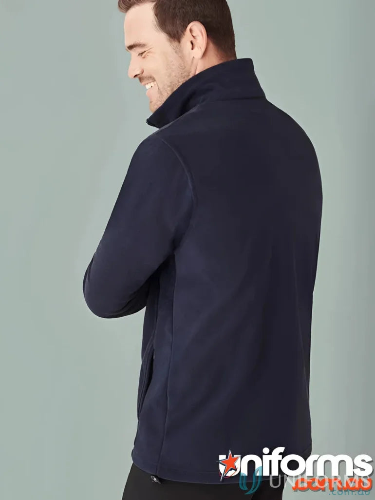 Navy blue Biz Polar Fleece Jacket made of micro fleece for cozy warmth