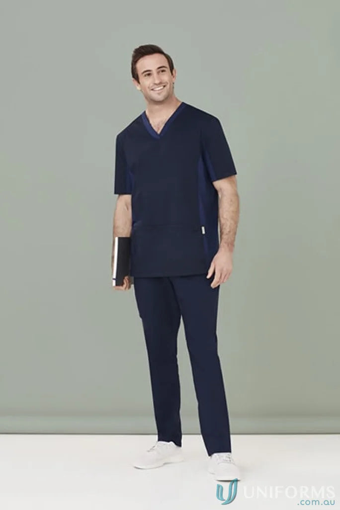 Navy blue Riley Straight Scrub Pant with straight leg design for medical workers