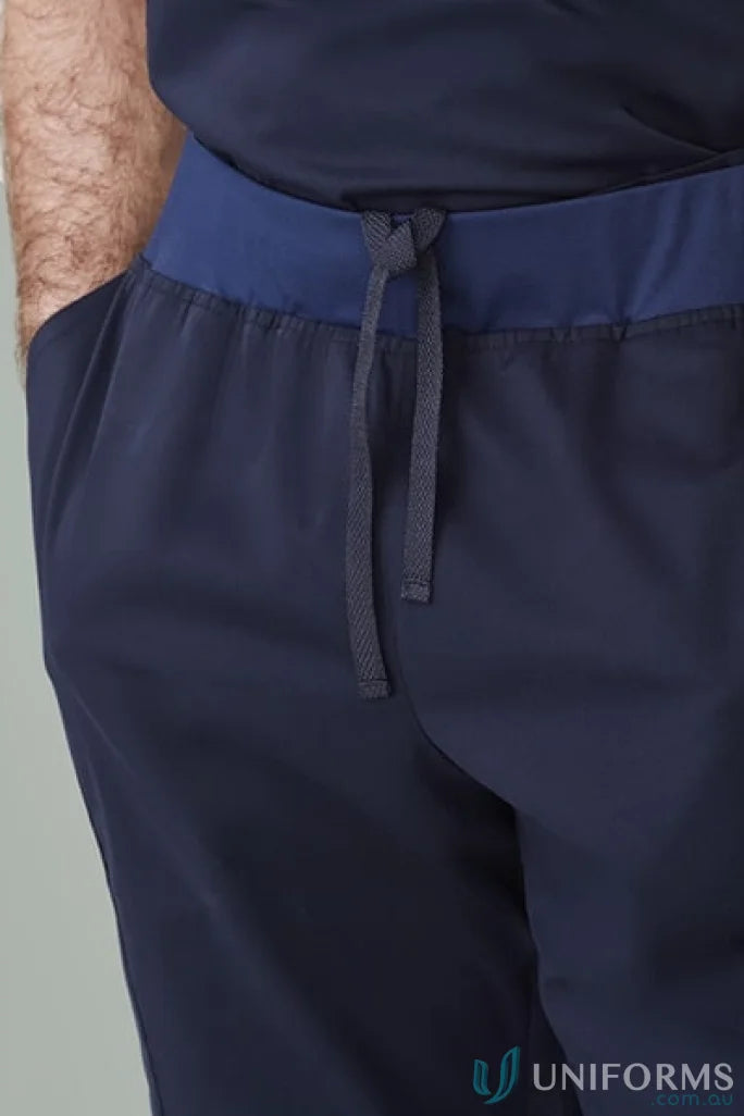 Navy blue Riley Straight Scrub Pant with drawstring, straight leg scrub pant for comfort