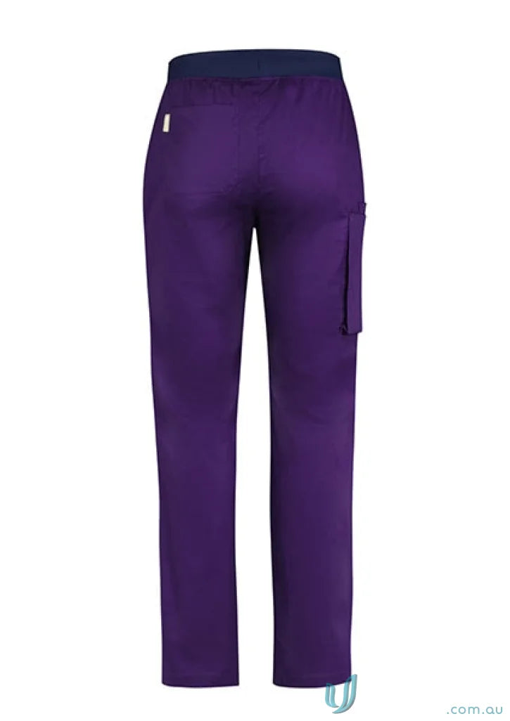 Purple Riley Straight Scrub Pant with cargo pocket, perfect straight leg scrub style