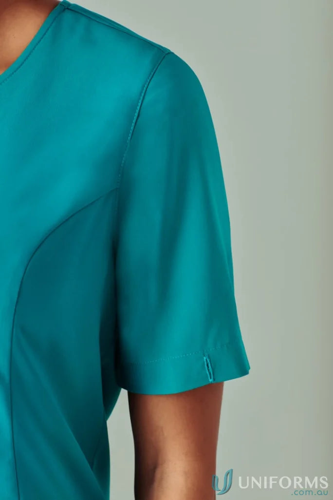 Teal Bizcare Avery Round Neck Scrub Top for women’s Avery Round collection