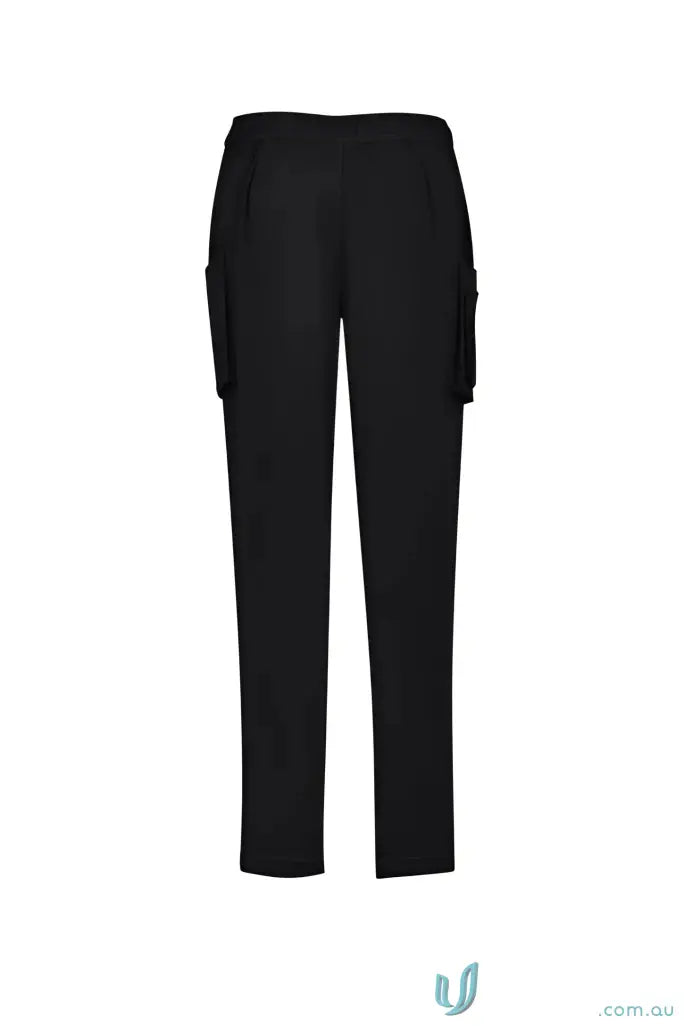 Black cargo pants from Bizcare Avery Slim Leg Scrub Pant collection, perfect for a slim leg scrub look