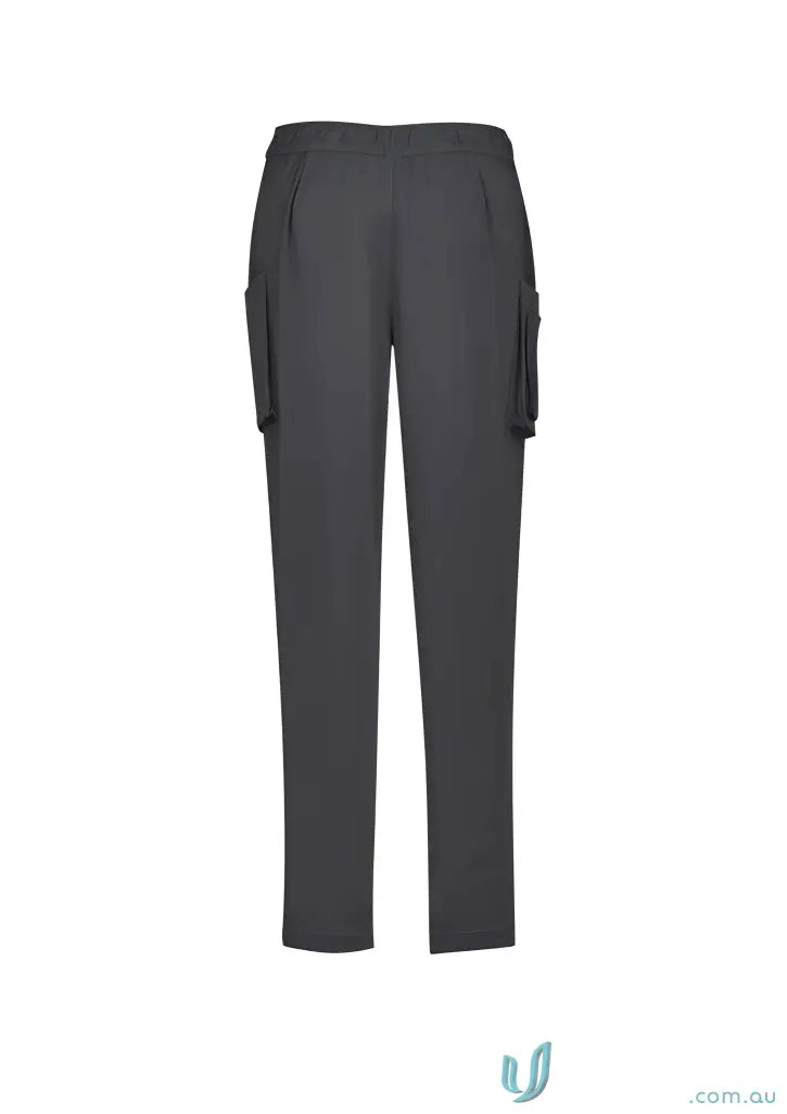 Gray cargo pants from Bizcare Avery Slim Leg Scrub Pant for a sleek slim leg scrub look