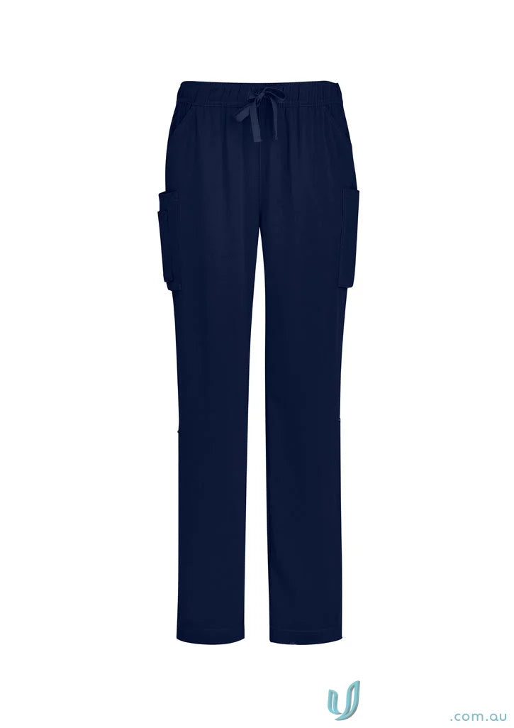 Navy blue Bizcare Avery Straight Leg Scrub Pant CSP944LL for comfortable workwear