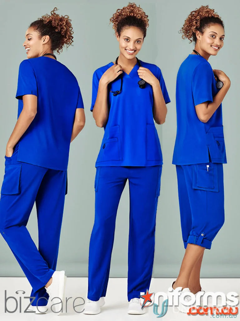 Blue Bizcare Avery Straight Leg Scrub Pant CSP944LL for medical professionals