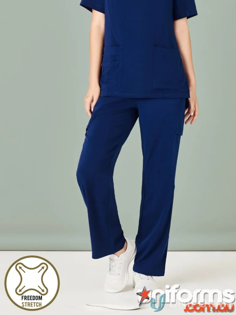 Navy blue Bizcare Avery Straight Leg Scrub Pant CSP944LL for medical professionals