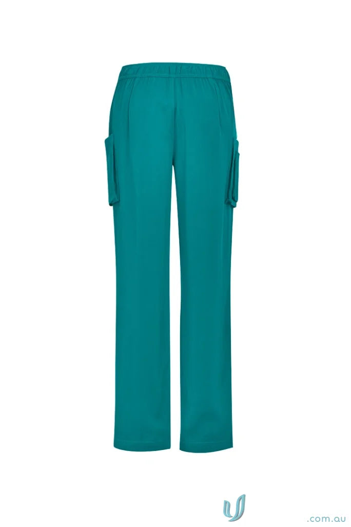 Teal Bizcare Avery Straight Leg Scrub Pant CSP944LL perfect for comfy workwear