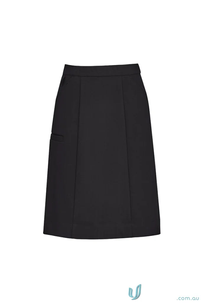 Black knee-length waist cargo skirt from Bizcare Women’s Comfort Waist collection