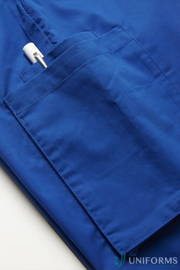 Blue scrub top with pocket for BizCare Women’s Riley Slim Leg Jogger Scrub Pant