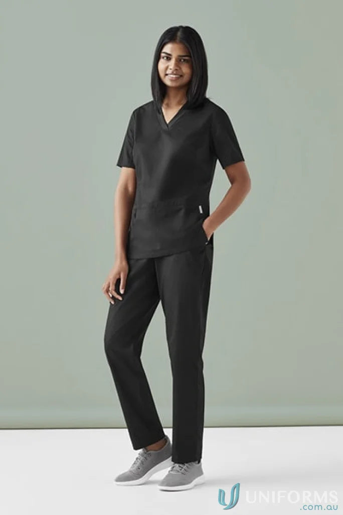 Black Bizcare Women’s Riley Straight Leg Scrub Pant perfect for medical professionals