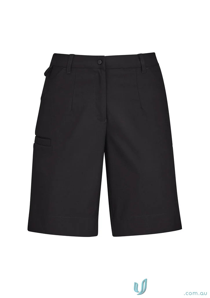Black waist cargo short from Bizcare Women’s Comfort with cargo pocket cl957ls