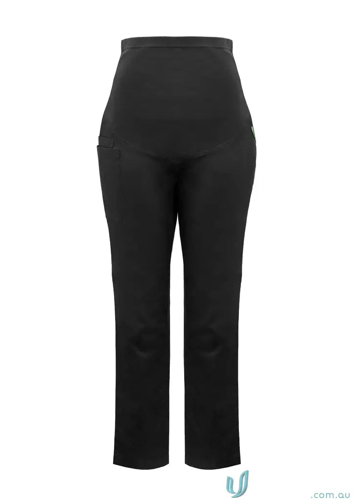Black maternity scrub pant with wide elastic waistband from Bizcare Womens Rose Maternity collection