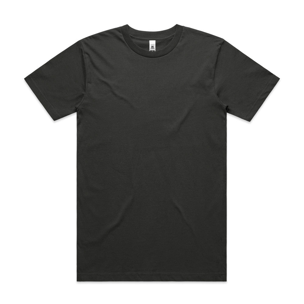 Block tubular tee black short-sleeve cotton t-shirt for uniforms