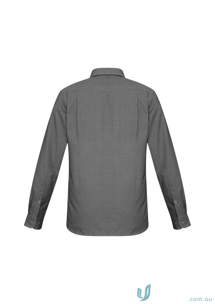 Gray long-sleeve Boronia LS Shirt, perfect men’s Ellison business shirt option