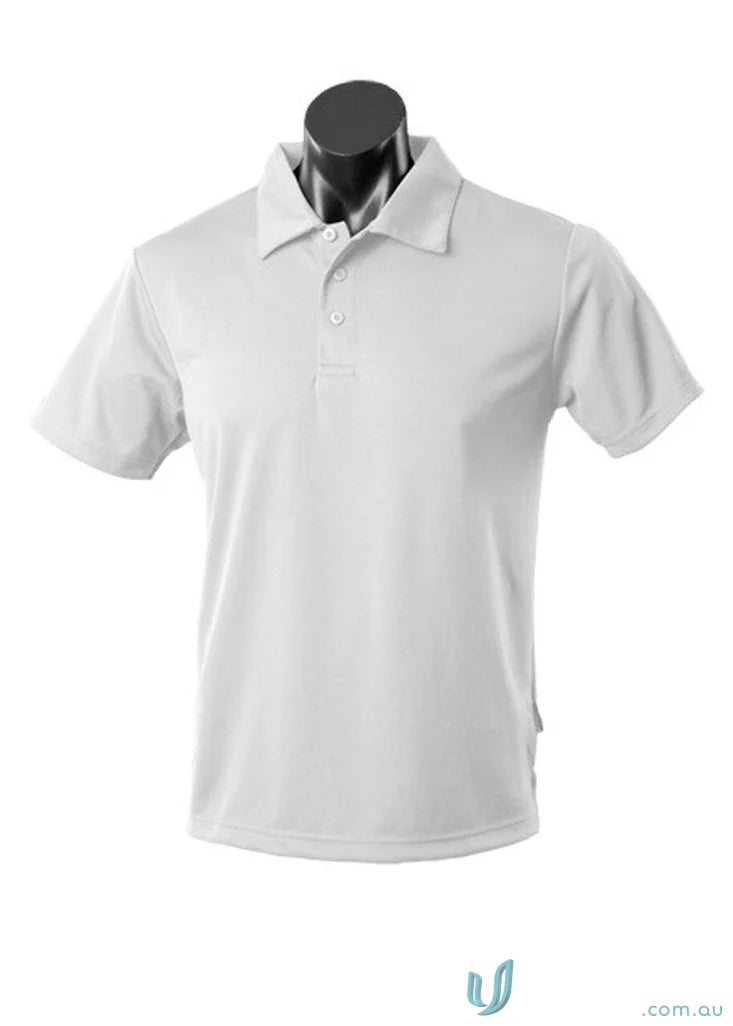 White Polo Shirt from Botany Polo made with comfy fabric, perfect for uniforms or workwear