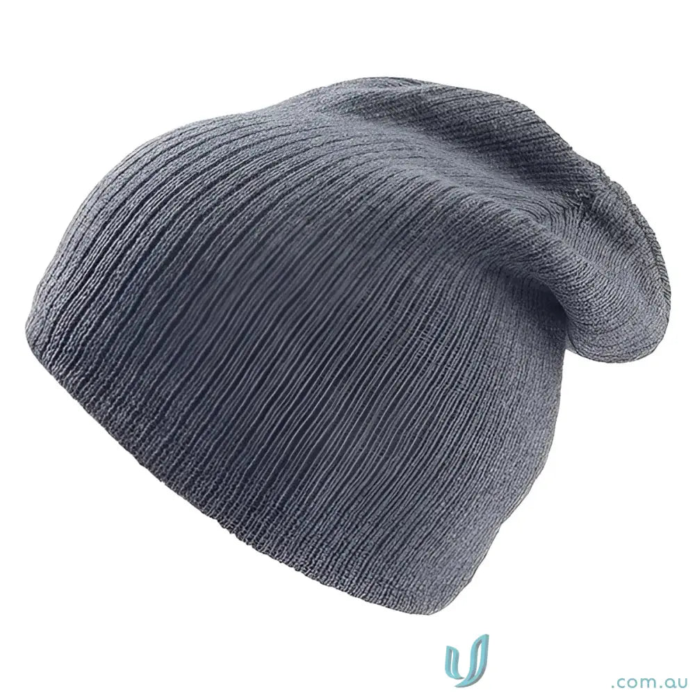 Gray knitted beanie from Brad Beanie collection for a casual business meeting look