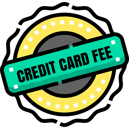 Teal yellow BRD FEE Credit Card sticker for workwear uniforms