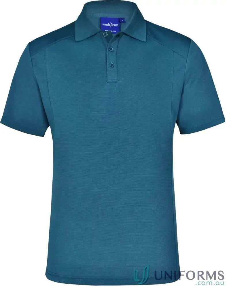 Teal short-sleeved breathable bamboo charcoal polo shirt from PS59 Lucky Bamboo