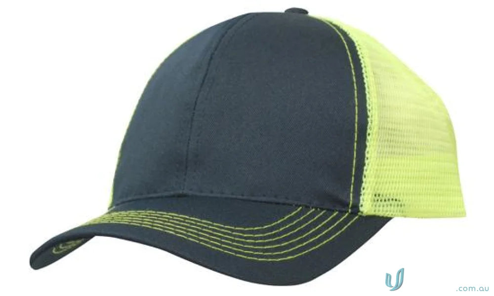Two-tone baseball cap from Breathable Poly Twill With Mesh Back, perfect for workwear and uniforms