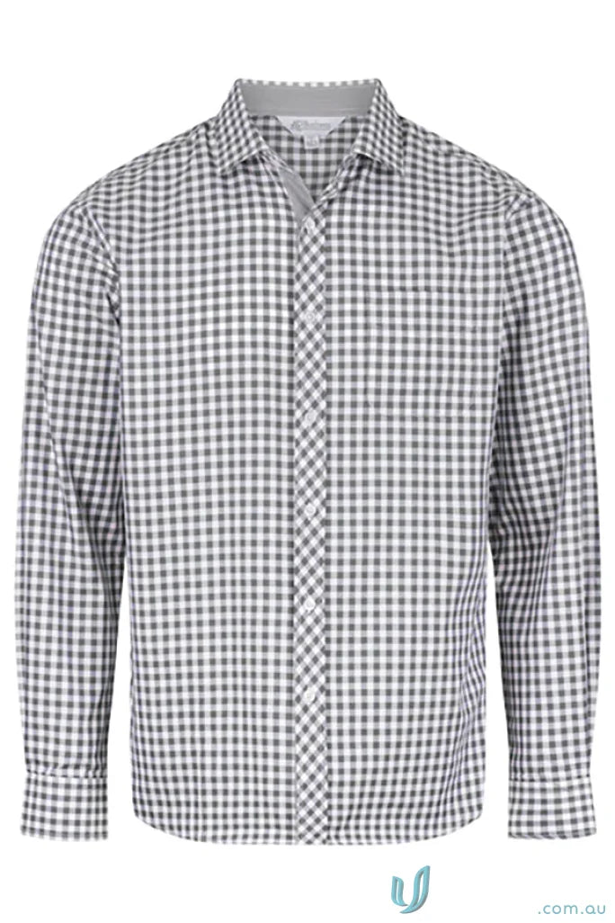 Gray and white checkered Brighton Lady Shirt L/S, perfect lady shirt for casual style