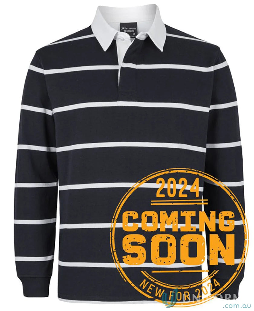 Brighton Yarn Dyed Rugby Jumper with Striped Long-Sleeved Rugby Shirt, JB’s Yarn Dyed style